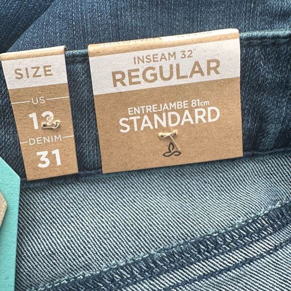 prAna Women's Jada Jeans indigo blue wash boot cut size 12 NEW - Picture 6 of 8